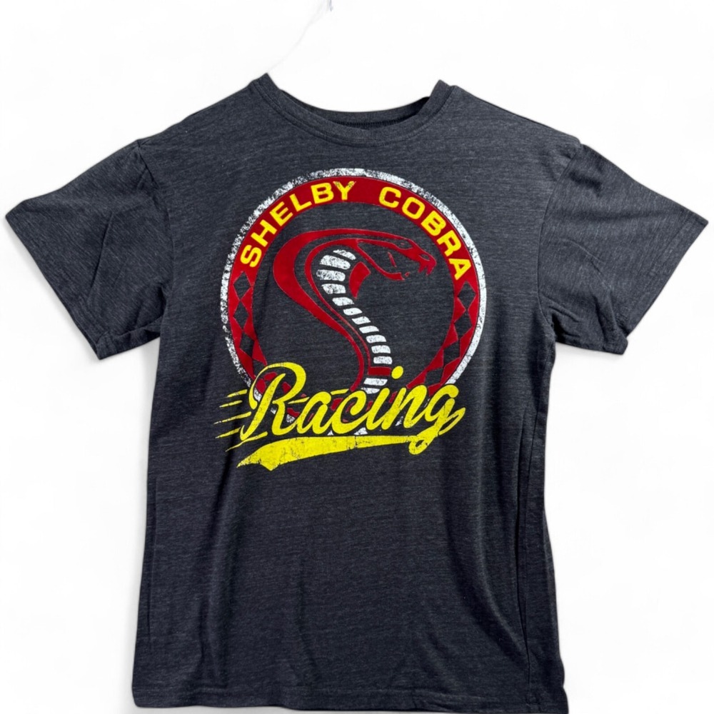 Shelby Cobra Racing Shirt Men's Small S Black Outdoor USA Racing‎ Logo Graphic